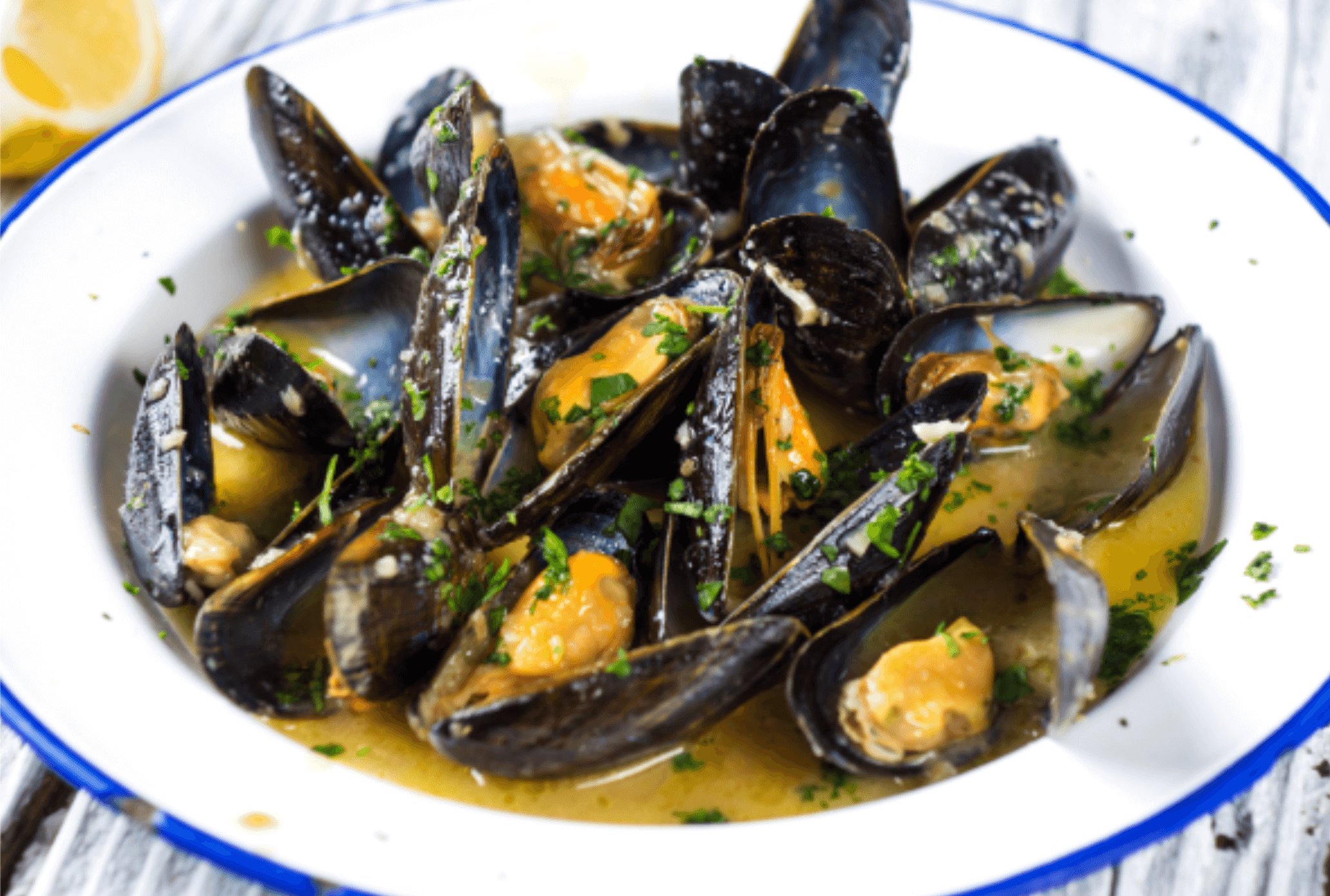 Mussels in Raspberry Balsamic and Garlic Butter