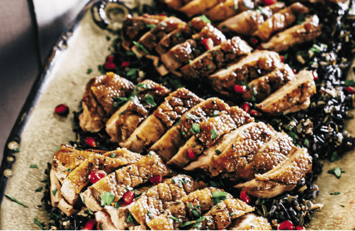 Duck Breast with Pomegranate Balsamic Glaze