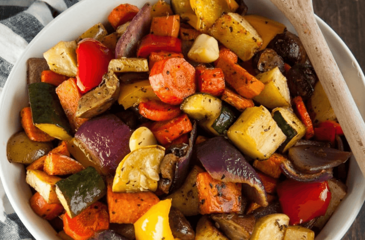Mango Balsamic Roasted Vegetables