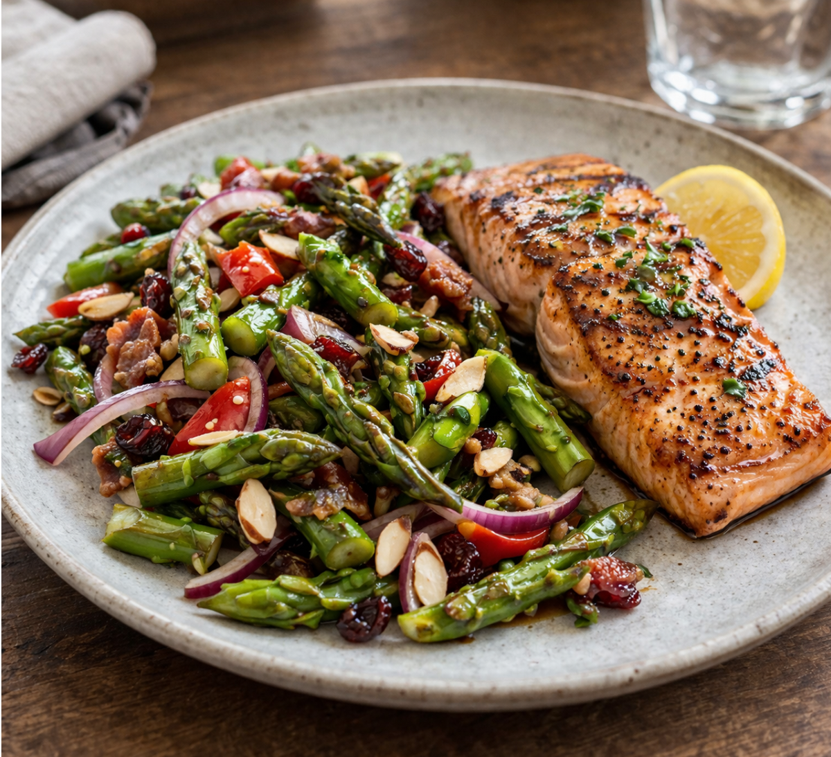Roasted Asparagus Salad with Dark Balsamic