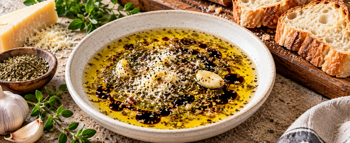 Italian Parmesan & Balsamic Bread Dipping Oil