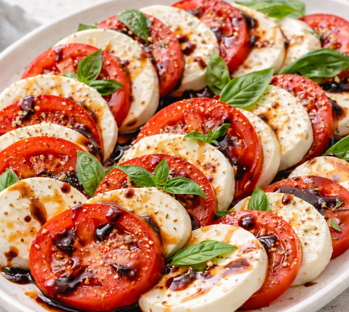 Caprese with Fig Balsamic Drizzle
