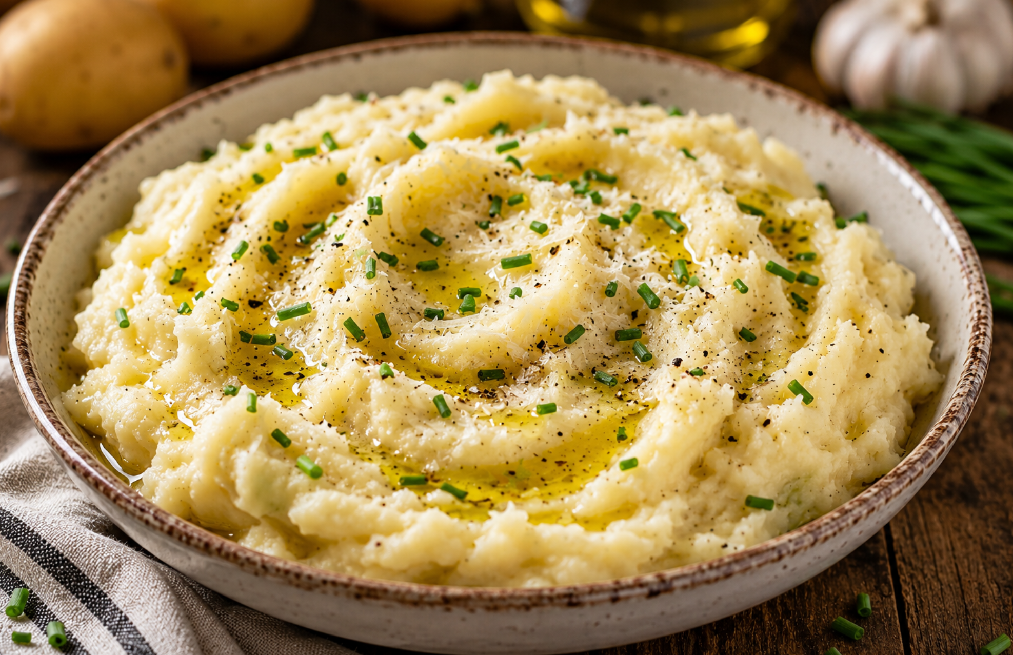 Garlic Olive Oil Mashed Potatoes