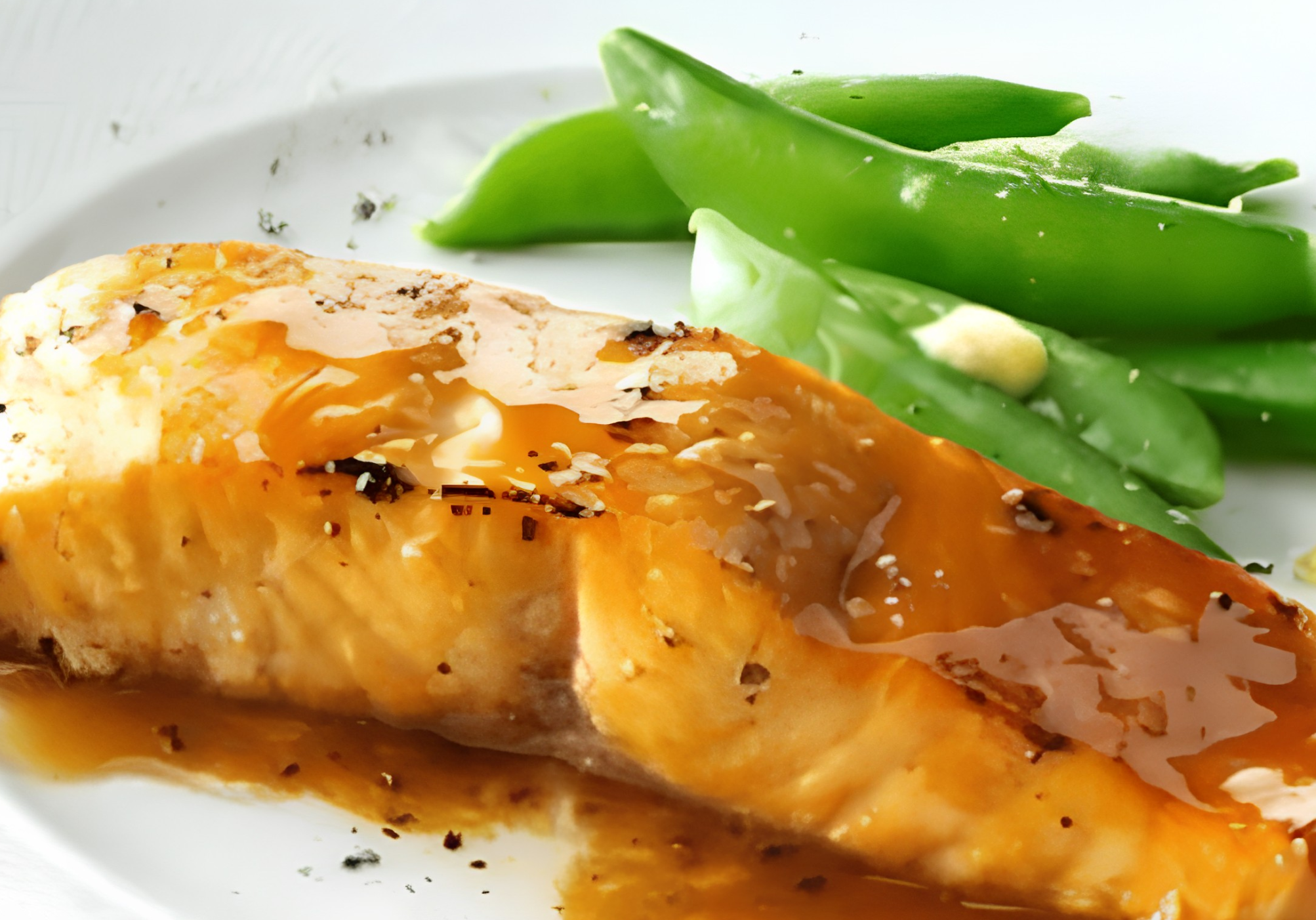 Mango White Balsamic Glazed Grilled Salmon