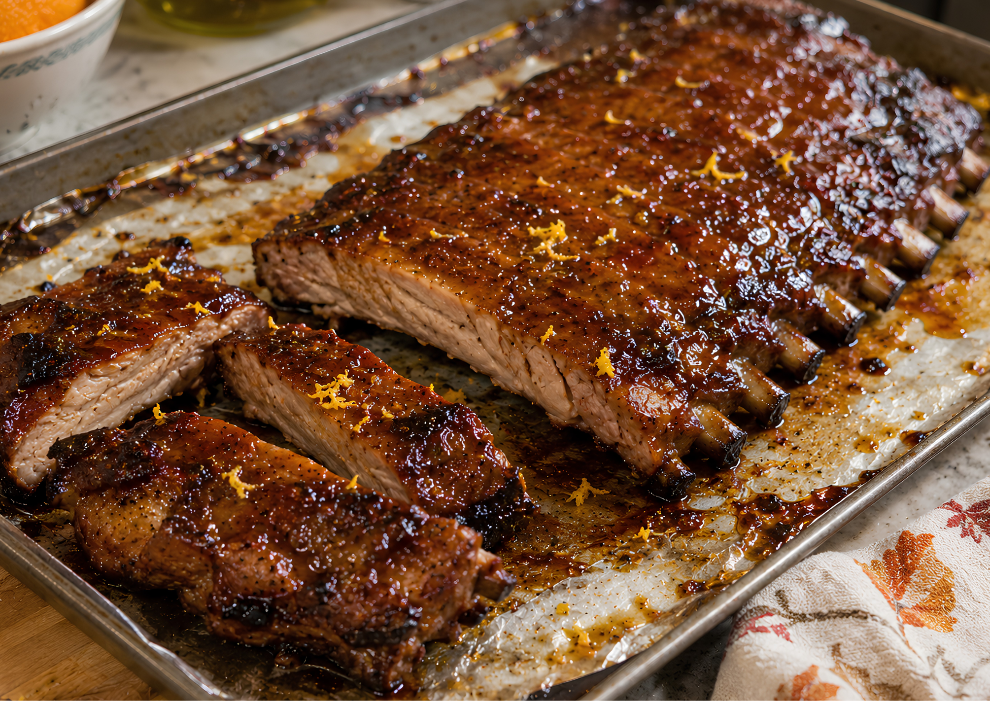Peach Balsamic Baby Back Ribs with Honey & Citrus