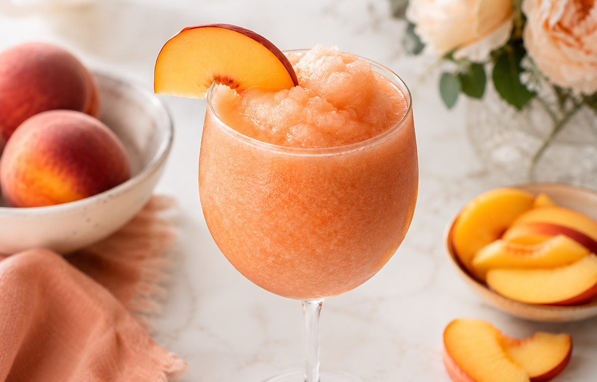 Peach Balsamic Vinegar Frosé