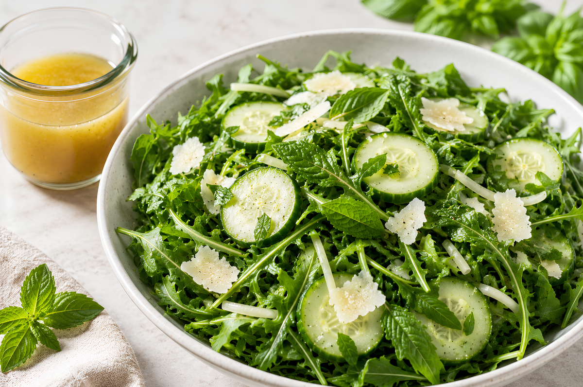 Pear Balsamic Arugula Salad with Pear Vinaigrette