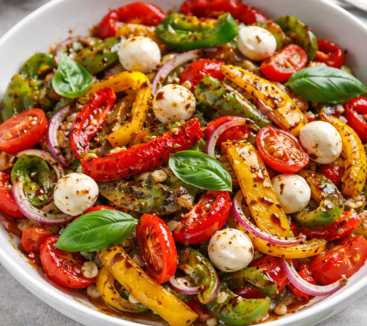 Balsamic Roasted Pepper Salad