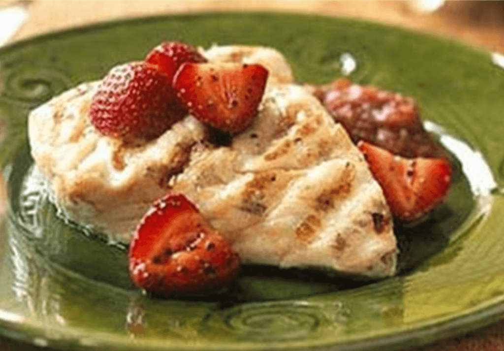 Balsamic Strawberry Halibut