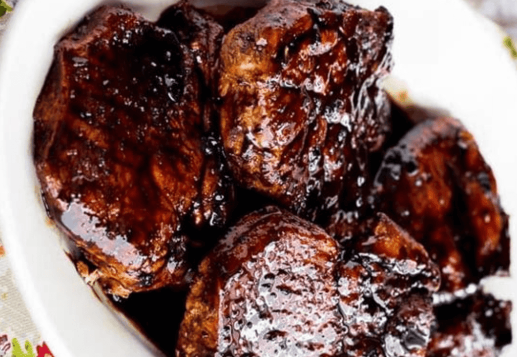 Chocolate Balsamic Glazed Pork Chops