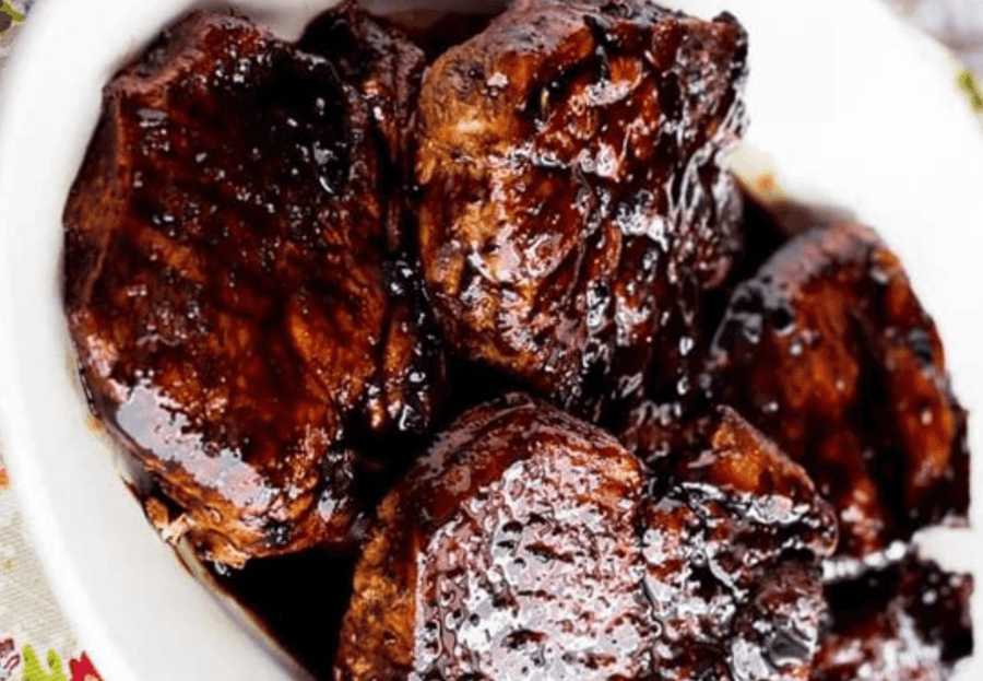 Chocolate Balsamic Glazed Pork Chops