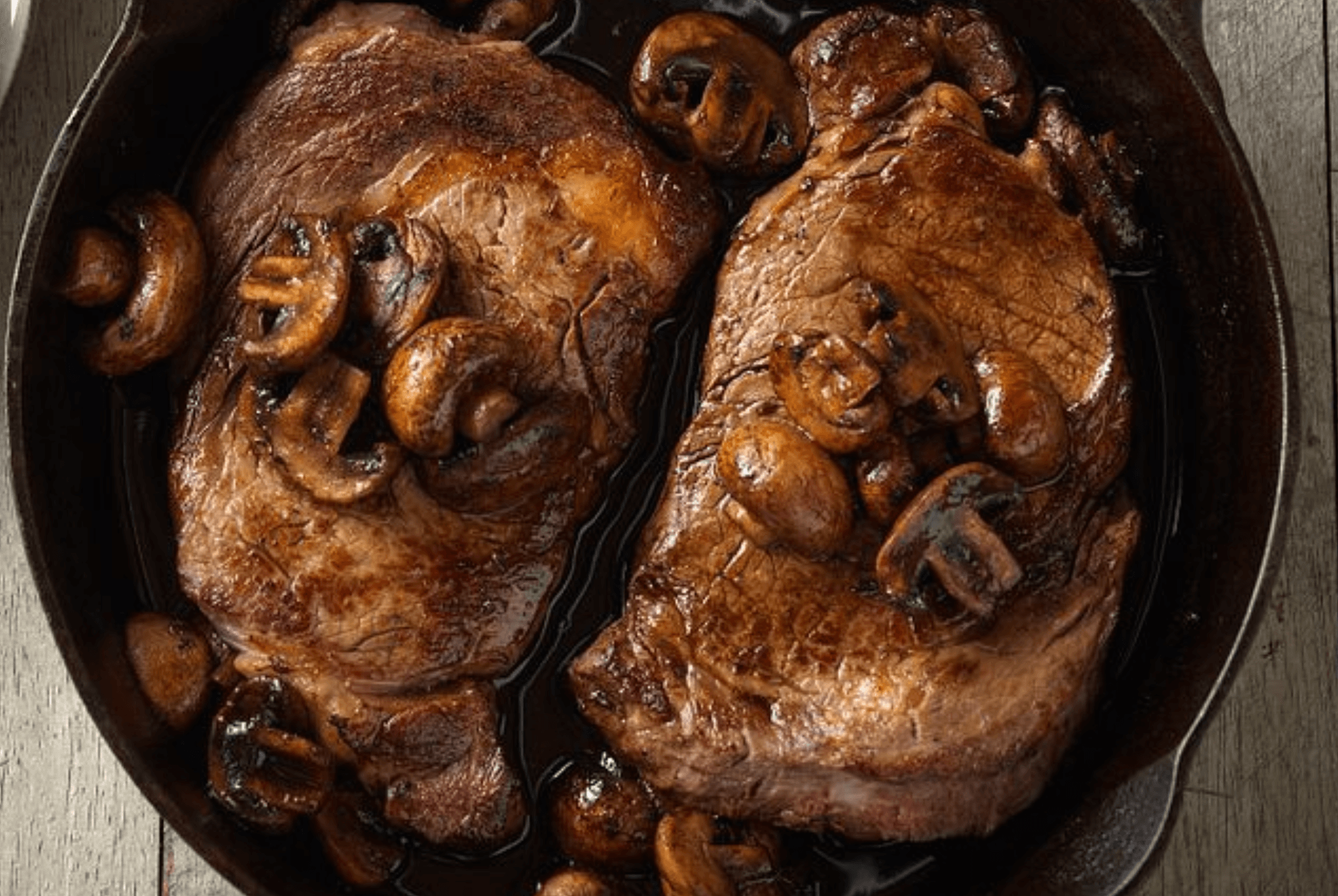 Ribeye Steaks with Balsamic Mushroom Sauce