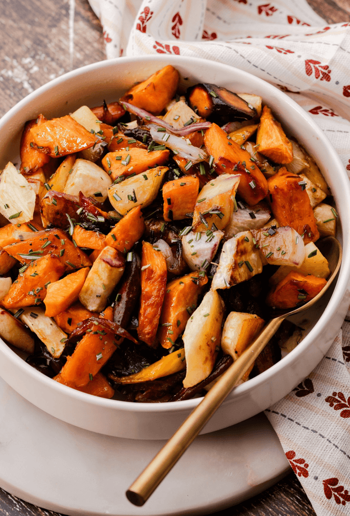 Balsamic Roasted Root Vegetables