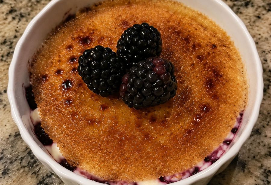 Balsamic Berry Crème Brulé
