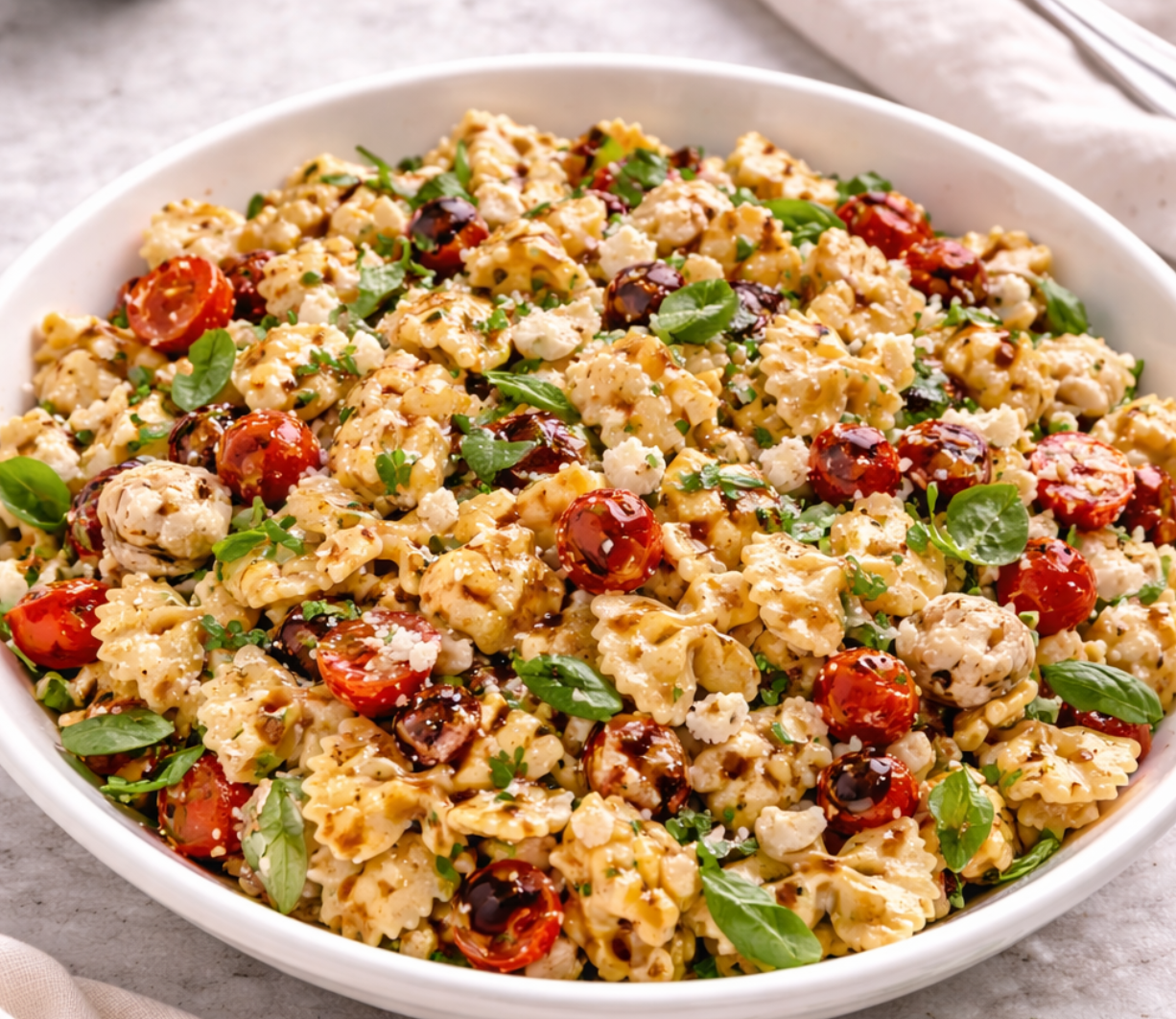 Balsamic Chicken Pasta Salad
