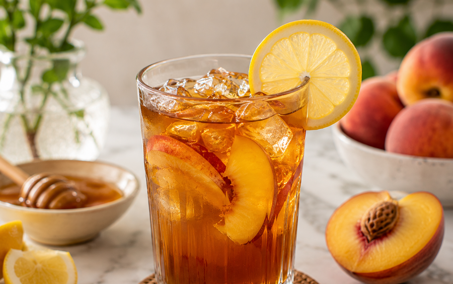 Peach Balsamic Iced Tea