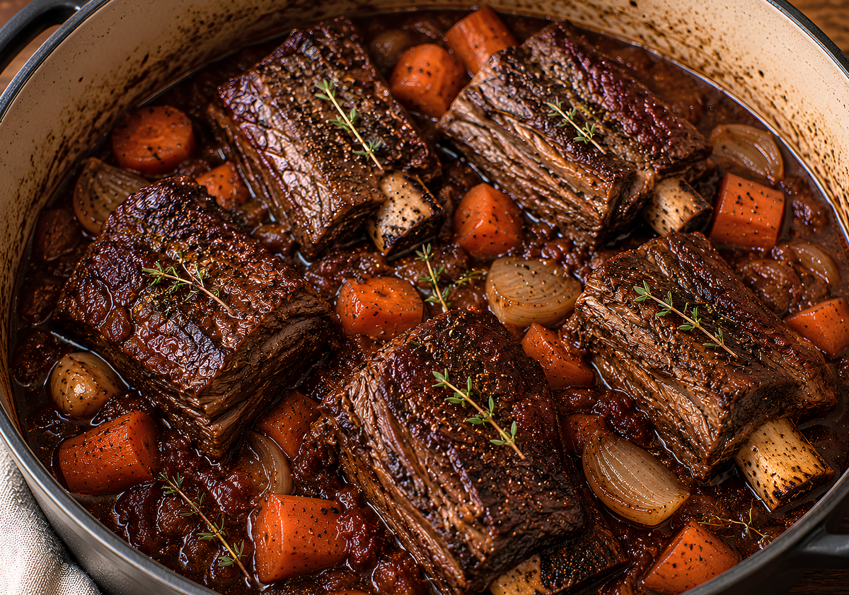 Blackberry Balsamic Braised Short Ribs