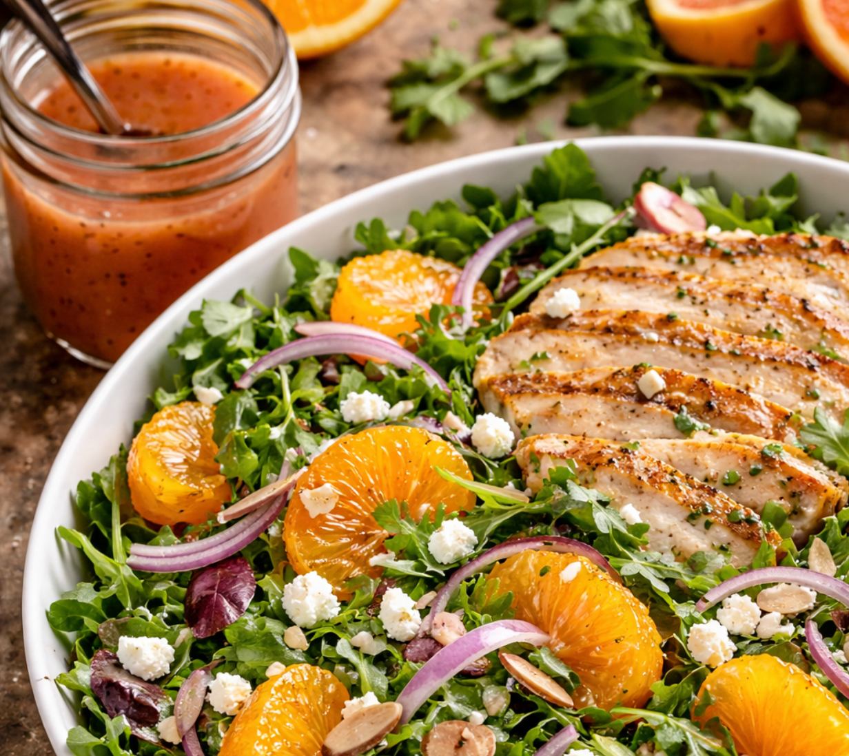 Blood Orange Citrus Salad with Cranberry Orange Vinaigrette