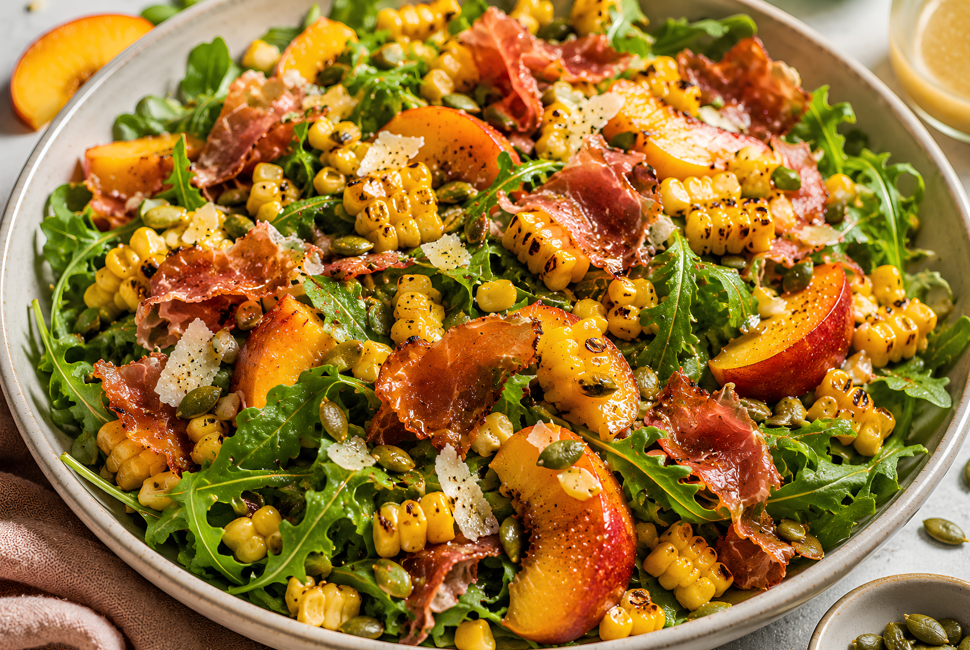 Cranberry Orange Winter Greens Salad with Feta & Toasted Pecans