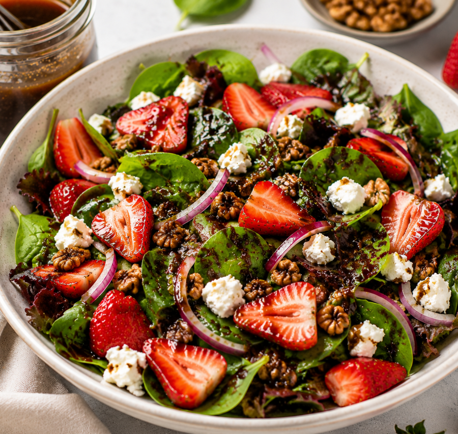 Chocolate Balsamic Strawberry Salad