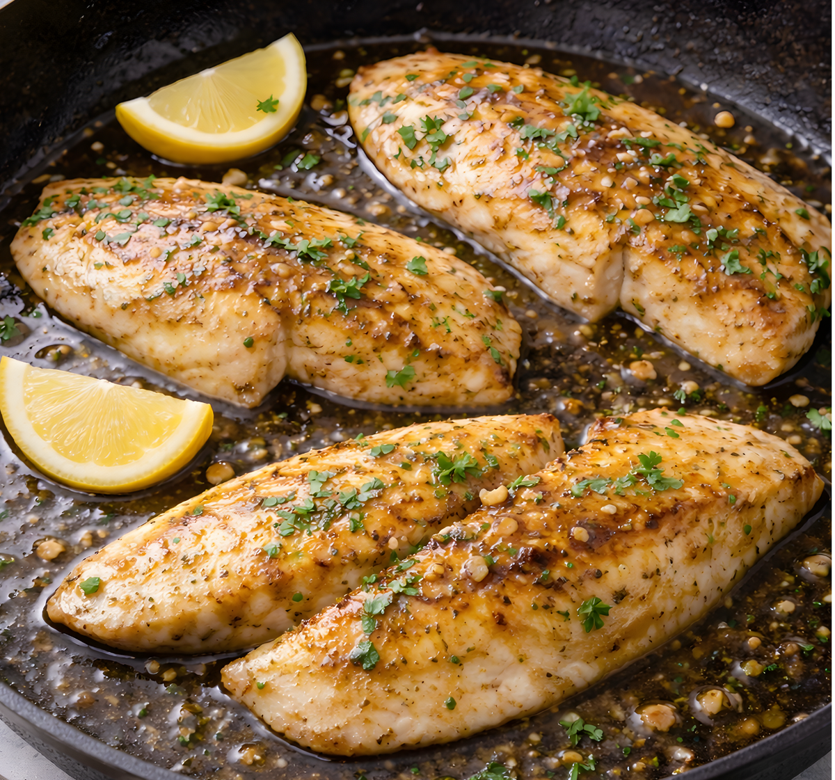 Classic White Balsamic Pan-Seared Tilapia