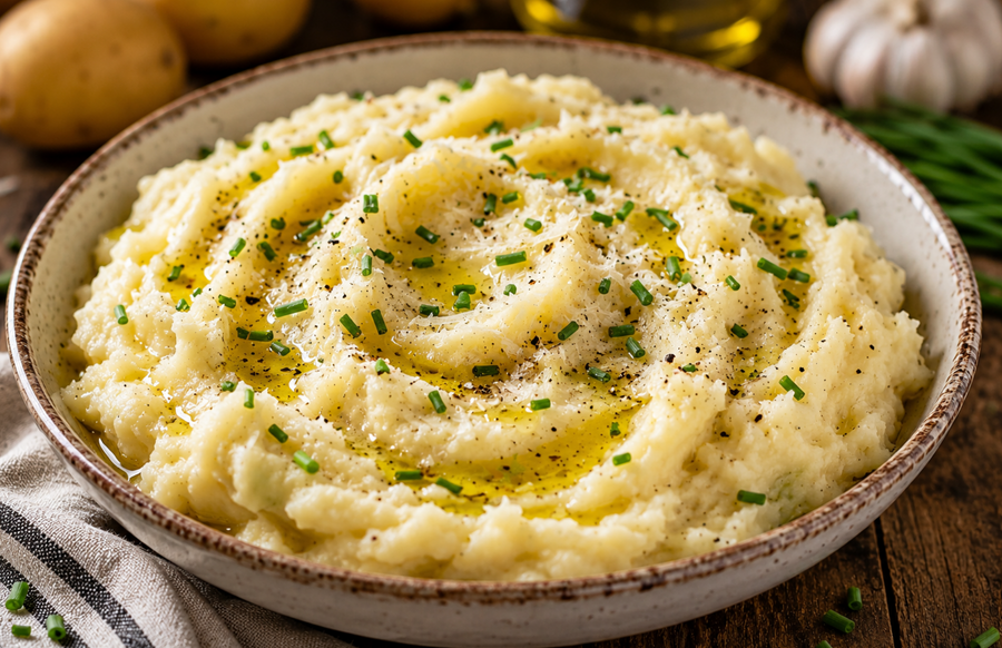 Garlic Olive Oil Mashed Potatoes