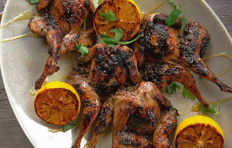 Grilled Quail with White Balsamic Glaze