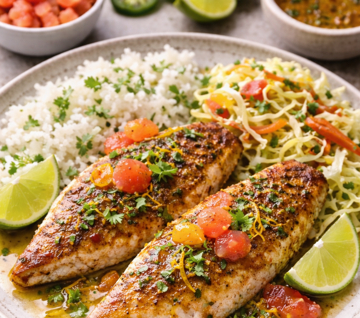 Jalapeño Snapper with Grapefruit Citrus Pan Sauce