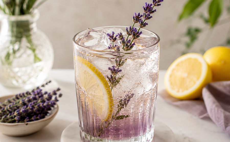 Lavender Balsamic Vinegar Gin and Tonic