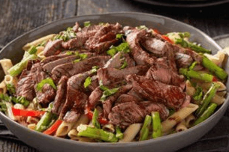 Balsamic Beef Steak Pasta