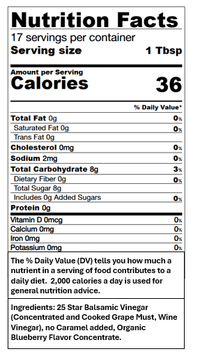 Blueberry Dark Balsamic Vinegar